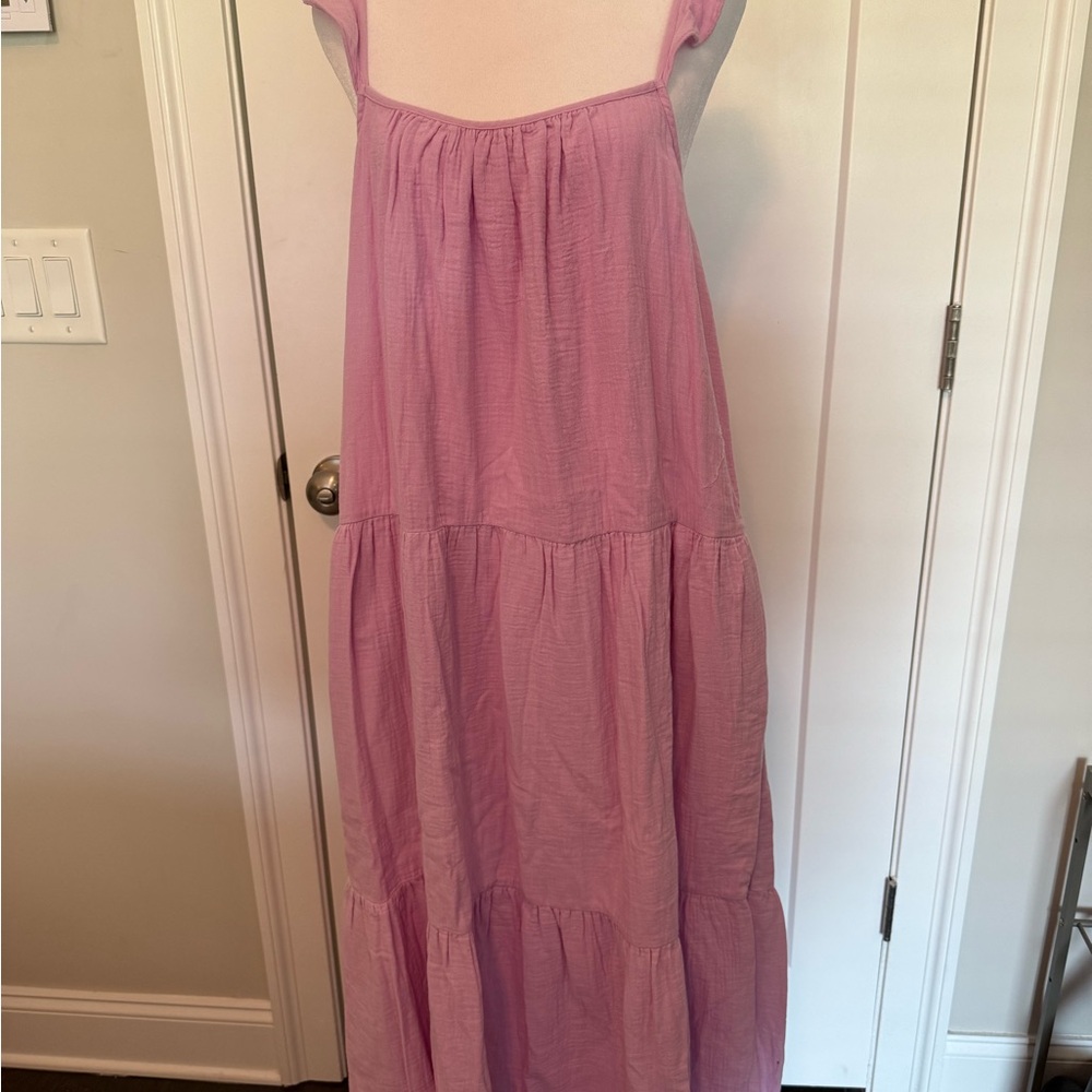 J. Crew Pink Sleeveless Maxi Dress